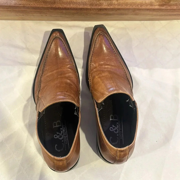 C&B Made in Italy‎ men’s leather pointed top half boot dress shoes size 41  EUC - Picture 6 of 9